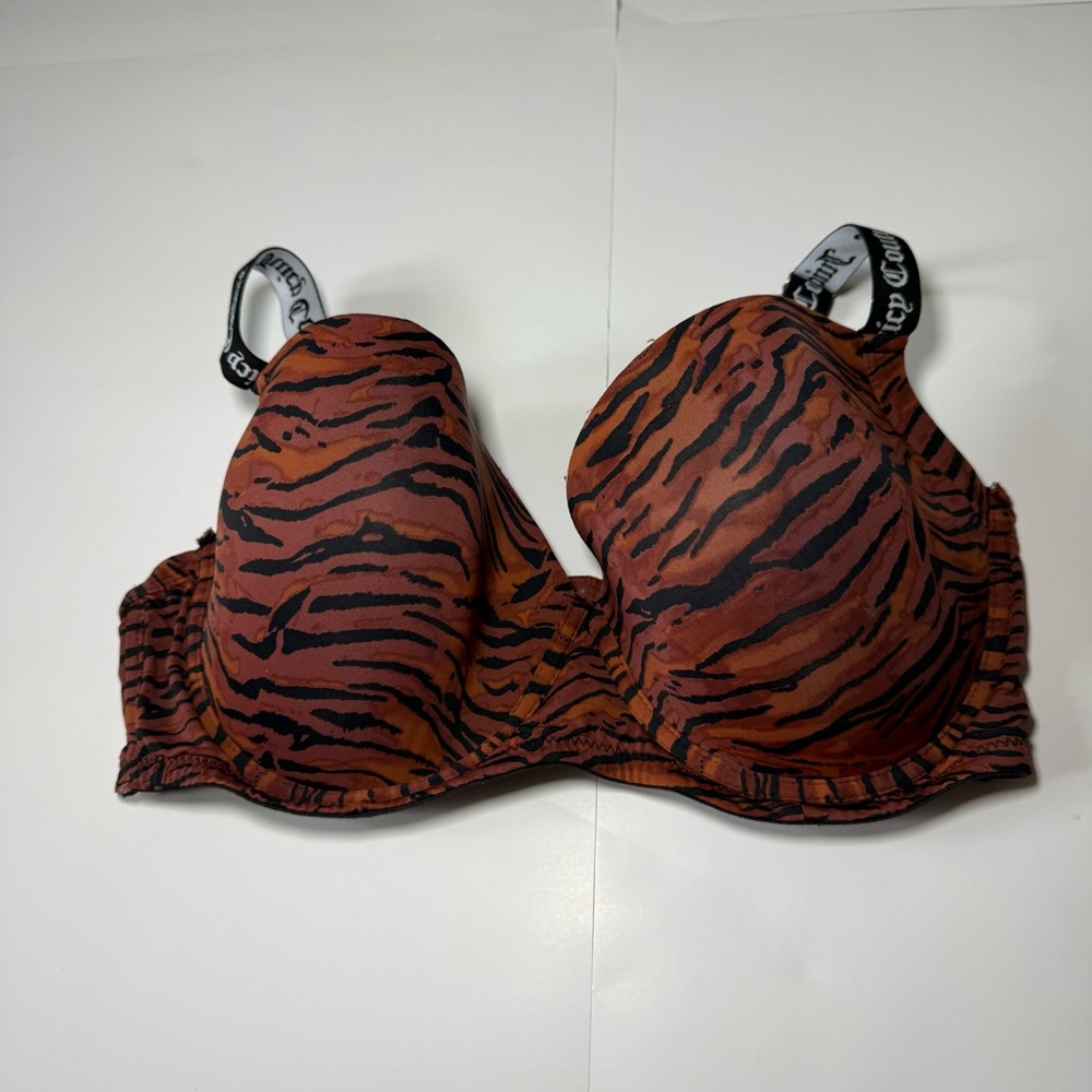Juicy Couture Black and Brown‎ Animal Print Bra